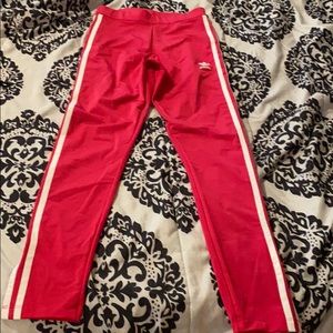 Women’s Red & White Adidas tights